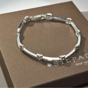Silpada Vintage Sterling Italian Binaro Link Bracelet